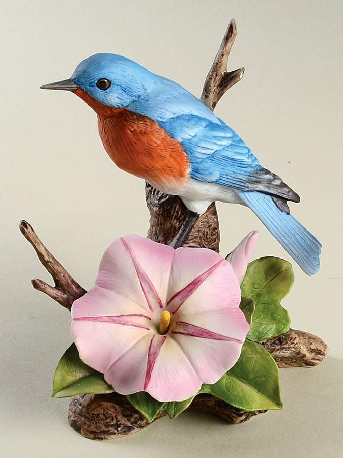 Sadek Bird Figurines Eastern Bluebird - With Box Bx337 by Sadek-1