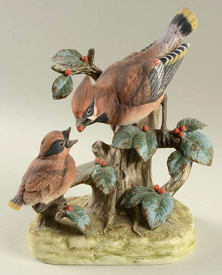 Sadek Bird Figurines Cedar Waxwing - No Box by Sadek-1