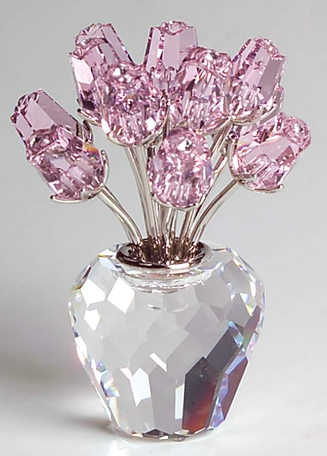 In The Secret Garden Roses - A Dozen Pink - No Box by Swarovski-1