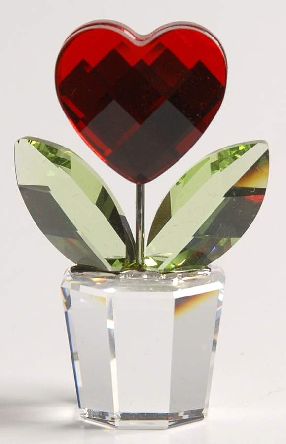 Happy Flowers Heart Flower-Red - Boxed by Swarovski-1