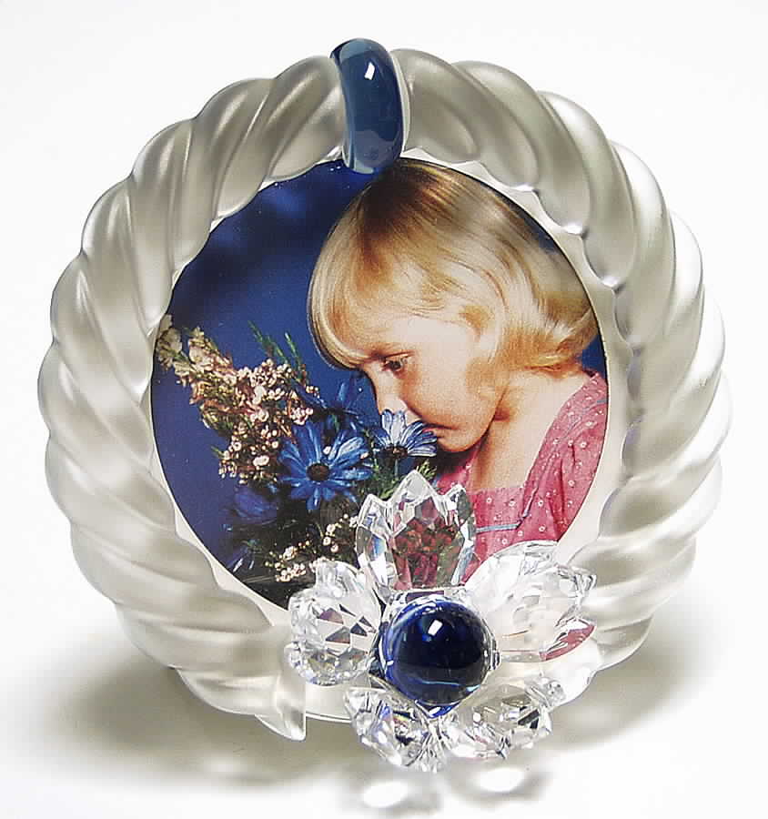 Swarovski Picture Frames Blue Flower Frame - No Box by Swarovski-1