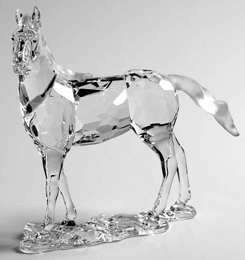 The Peaceful Countryside Mare-Horse-On Base - With Box by Swarovski-1