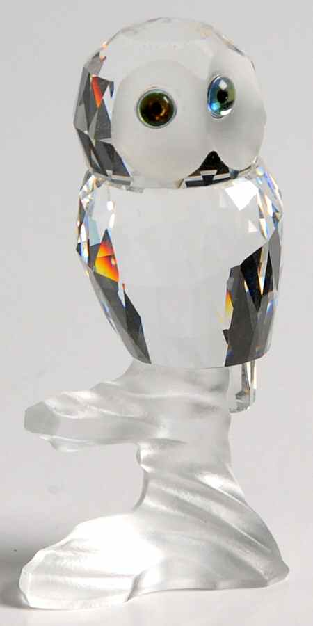 Up in the Trees Owl-Frosted Eyes And Base - Boxed by Swarovski-1
