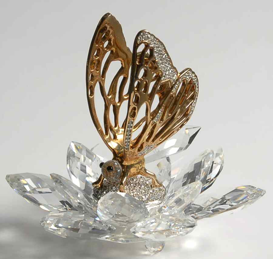 Crystal in Flight Butterfly-Gold - Boxed by Swarovski-1