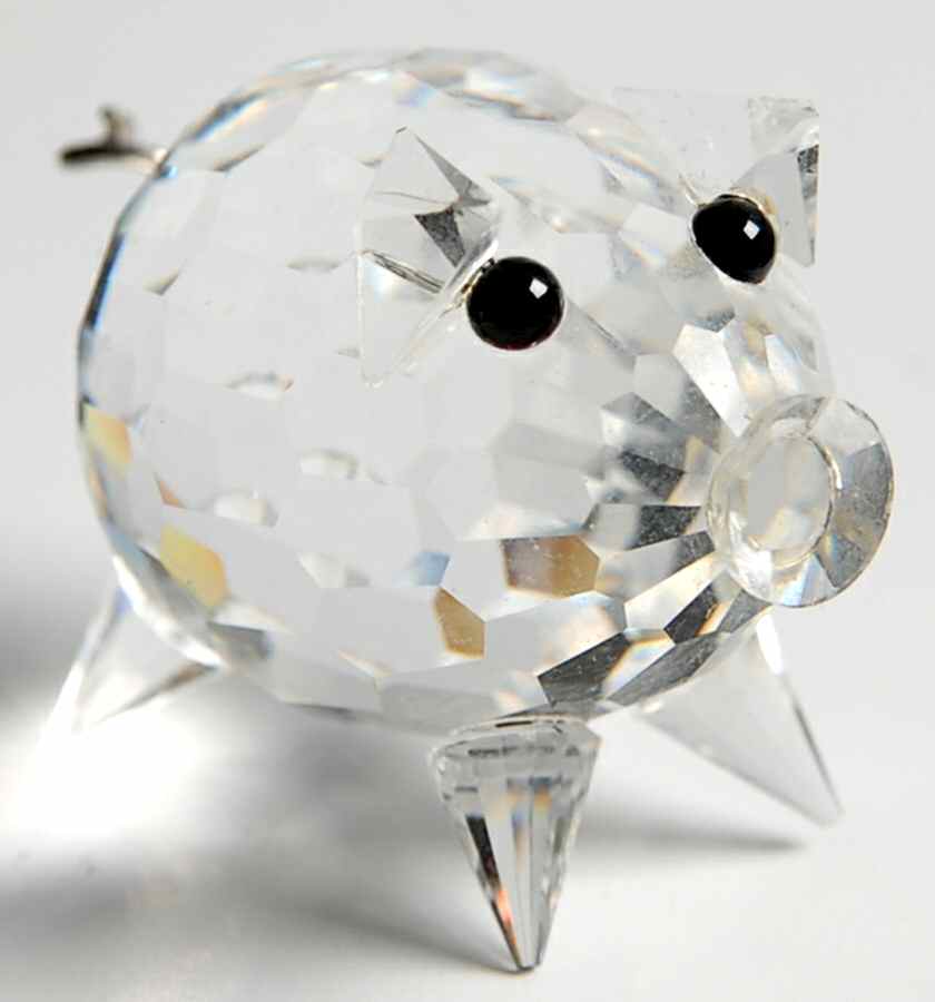 Barnyard Friends Pig-Mini-Wire Tail - Boxed by Swarovski-1