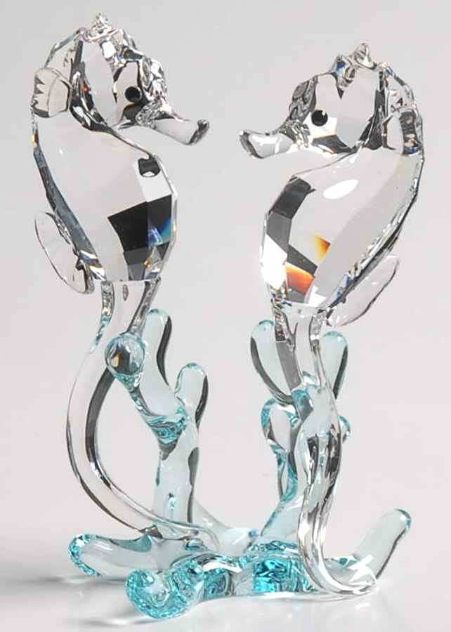 Aquatic Worlds Sea Horses-Lt Azore Coral Base - No Box by Swarovski-1