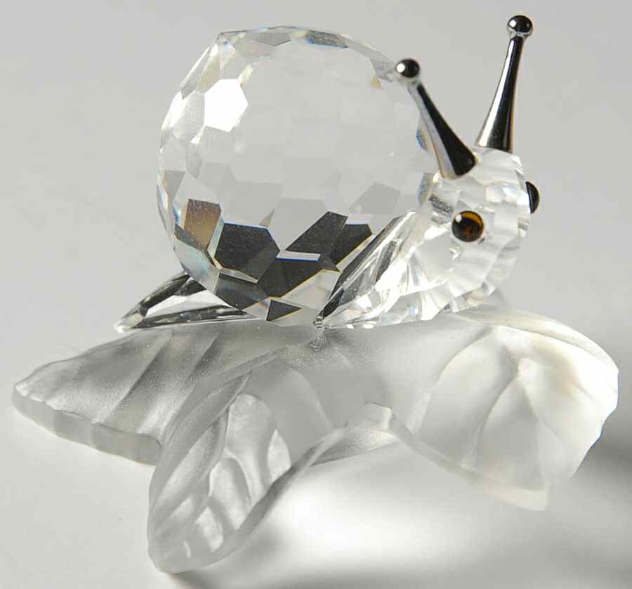 In The Secret Garden Snail On Vine Leaf - No Box by Swarovski-1