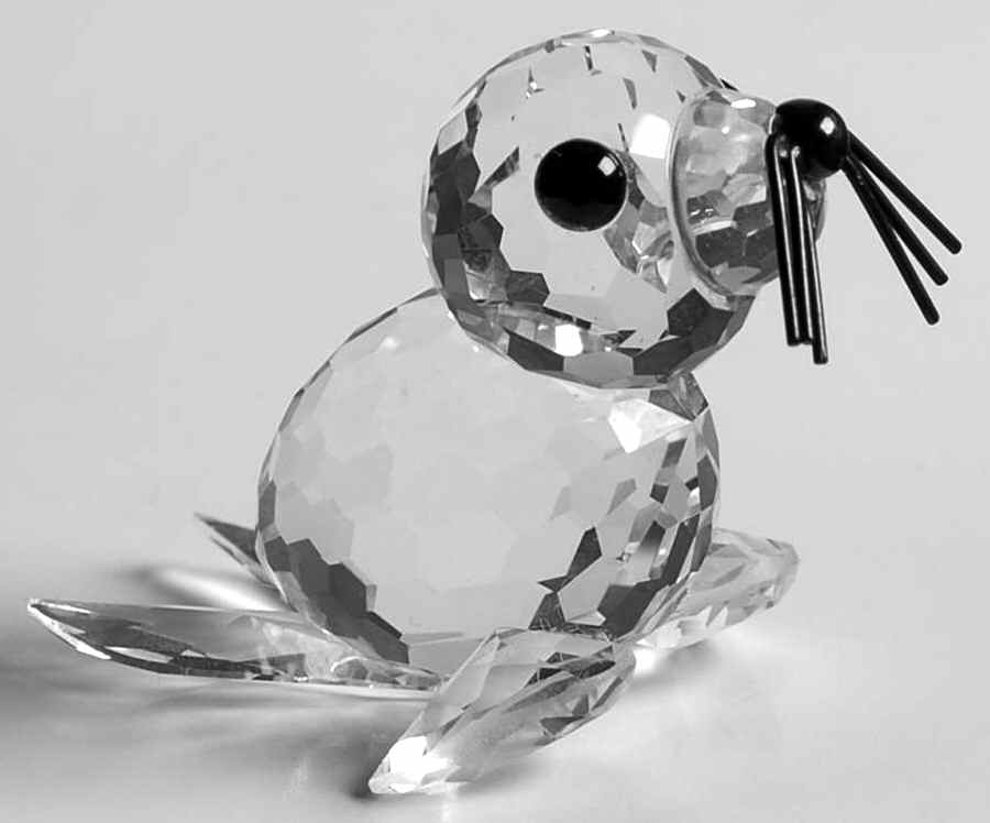 Kingdom of Ice and Snow Seal-Baby-Mini-Black Whiskers-Var3 - No Box by Swarovski-1