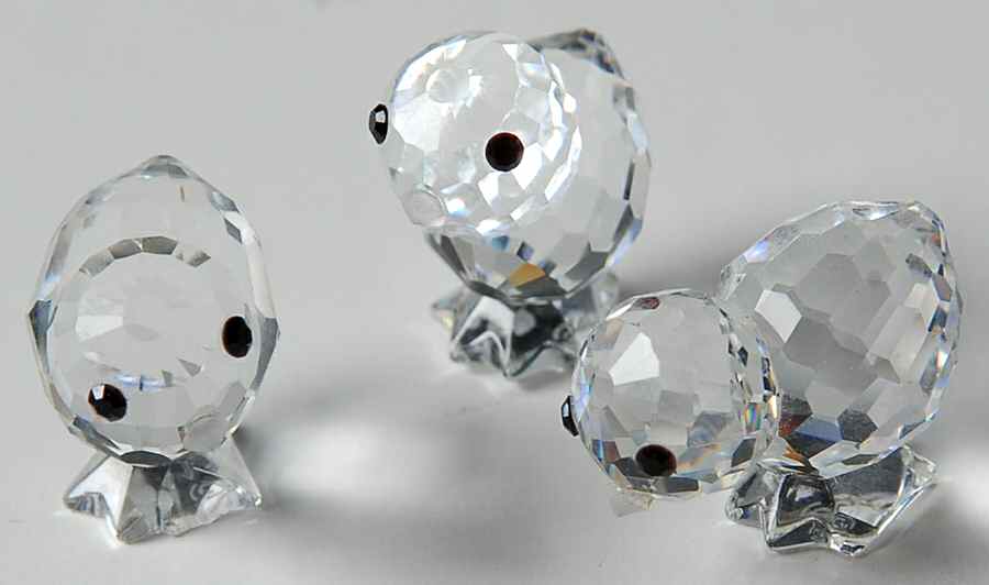 The Peaceful Countryside Chickens-Mini-Set Of 3 - With Box by Swarovski-1