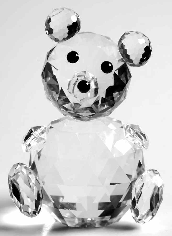 Woodland Friends Bear-Large-Var1-Arms Apart - Boxed by Swarovski-1