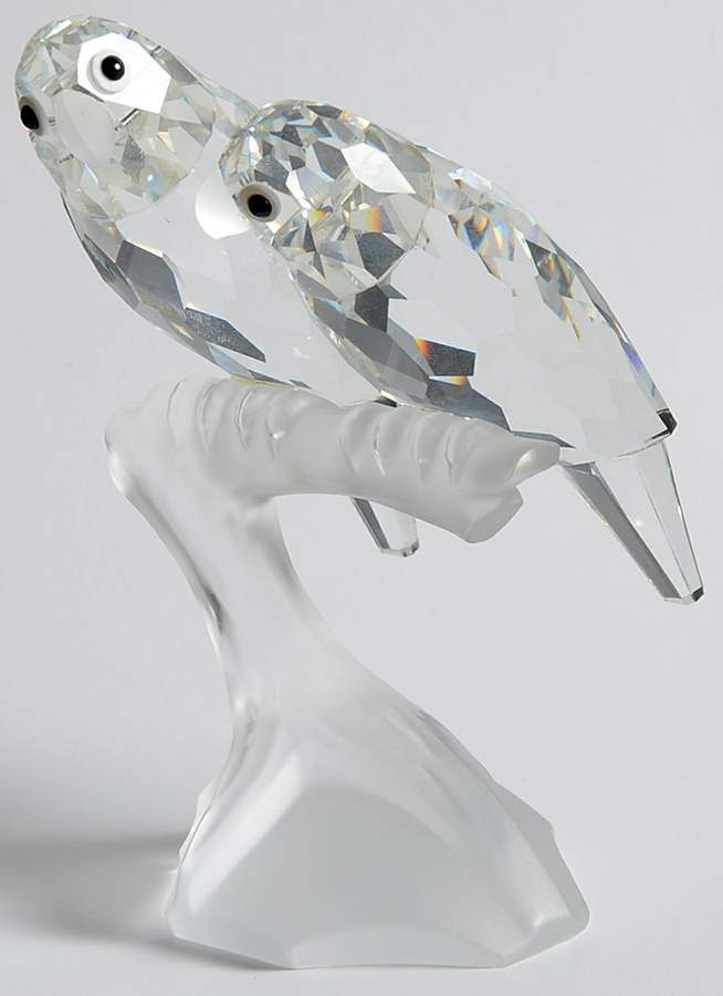 Collectors Society Figurines Lovebirds-1987-Caring & Sharing - With Box by Swarovski-1