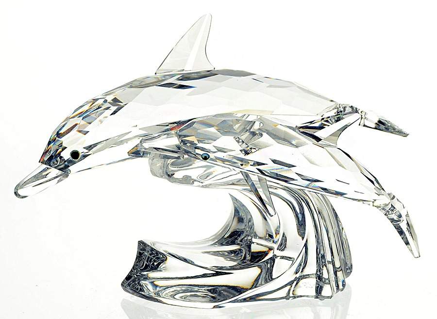 Collectors Society Figurines Dolphins-1990-Mother & Child - No Box by Swarovski-1