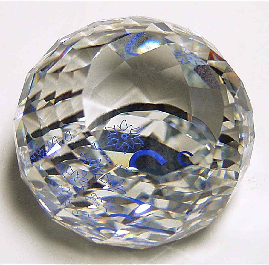 Swarovski Paperweights Member Paperweight-Blue Flower - No Box by Swarovski-1