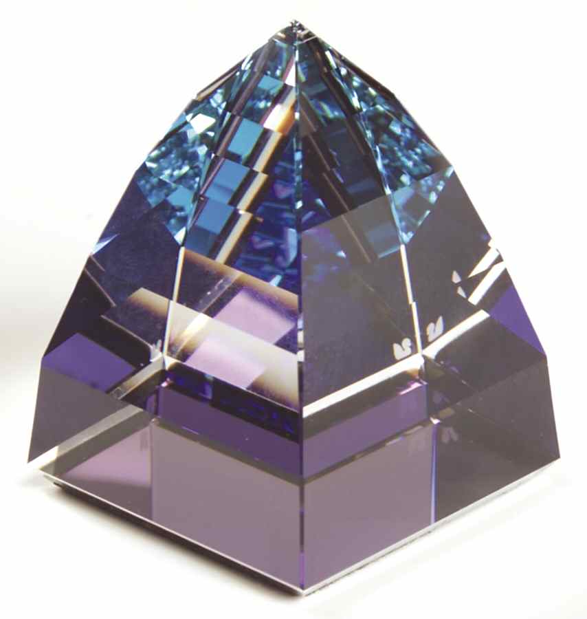 Swarovski Paperweights Pyramid-Bermuda Blue-Small - No Box by Swarovski-1