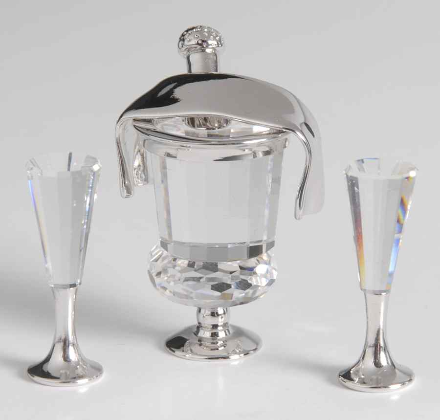 Celebrations Sparkling Wine Cooler/2 Flutes - No Box by Swarovski-1