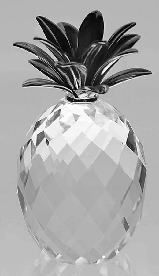Sparkling Fruit Pineapple-Small Rhodium Smooth Leaves - Boxed by Swarovski-1