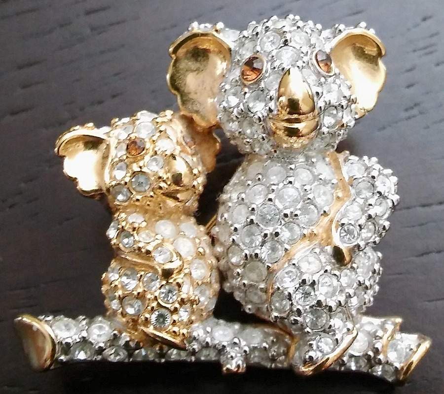 Brooches - Pins Koala Bears Brooch - Boxed by Swarovski-1