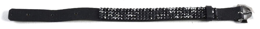Bracelets Black Crystals On Leather Bracelet - Boxed by Swarovski-3