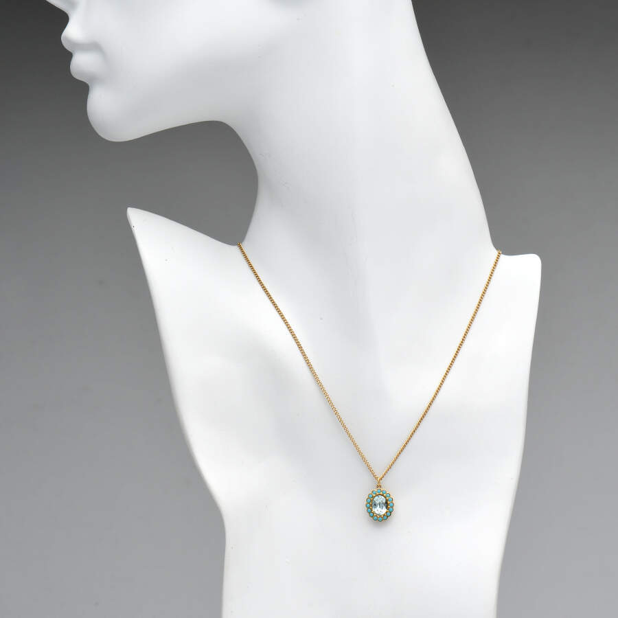 Pendants & Necklaces Light Azor / Turquoise Pendant - Boxed by Swarovski-4
