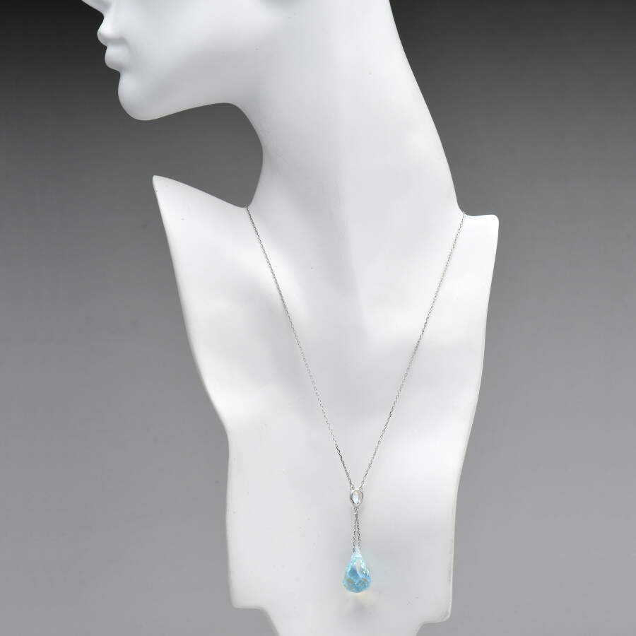 Pendants & Necklaces Lunar Necklace - Light Azore - Boxed by Swarovski-3
