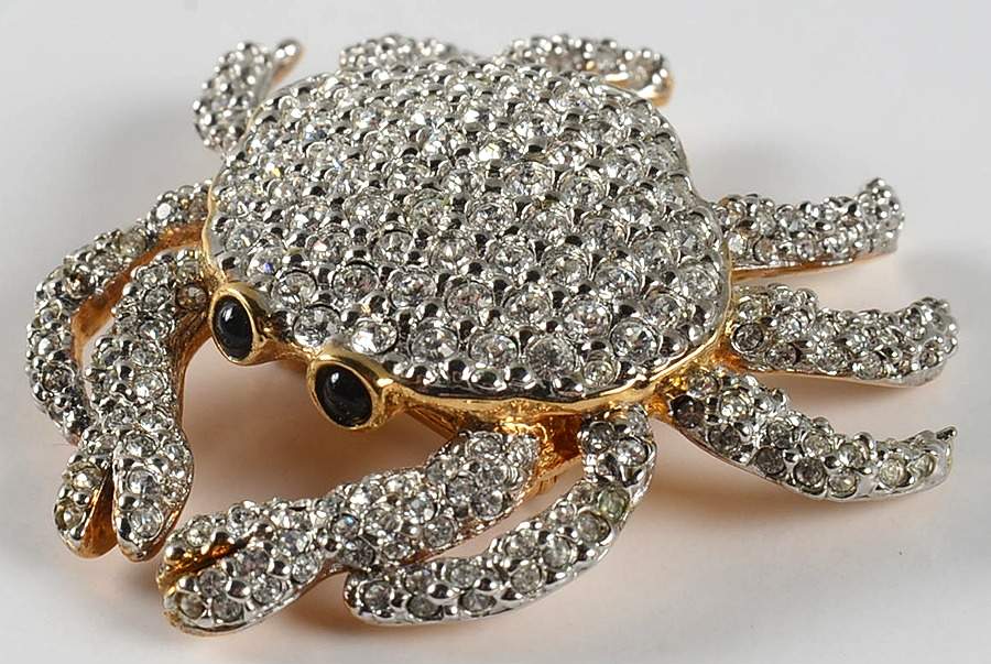 Brooches - Pins Crab Brooch - No Box by Swarovski-1