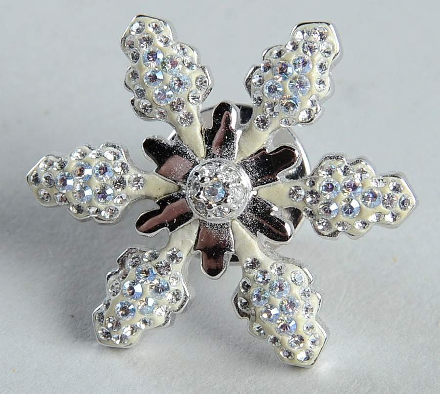 Christmas Brooches Flake Tack Pin - No Box by Swarovski-1