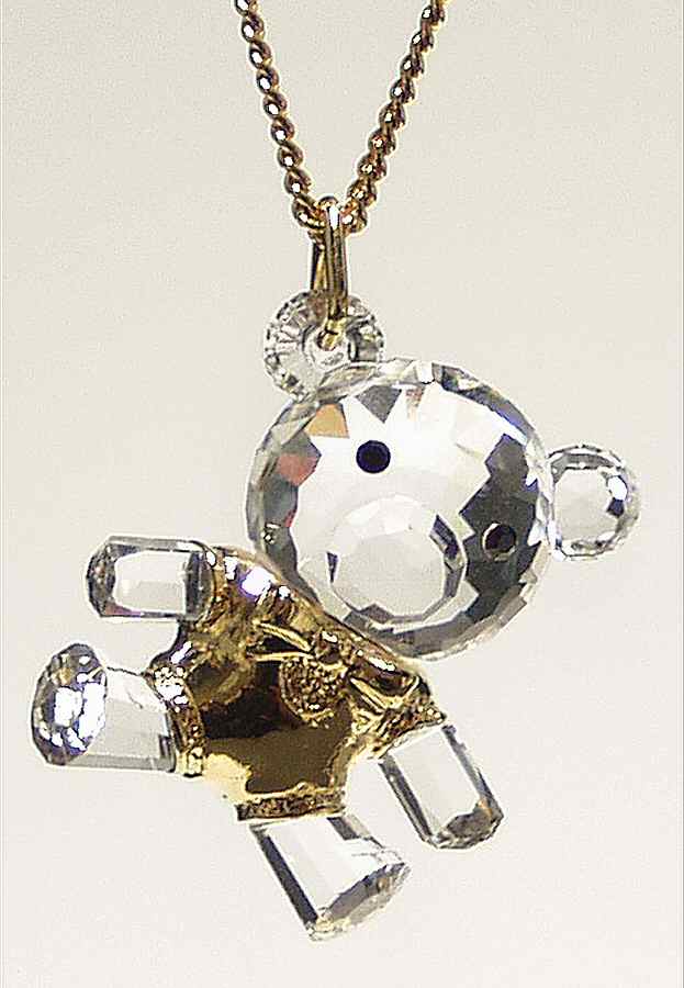 Crystal Memories Pendants Teddy Bear Boy Pendant - No Box by Swarovski-1