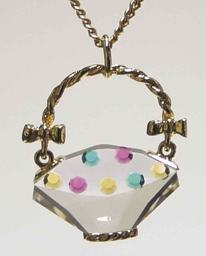 Crystal Memories Pendants Flower Basket Pendant - Boxed by Swarovski-1