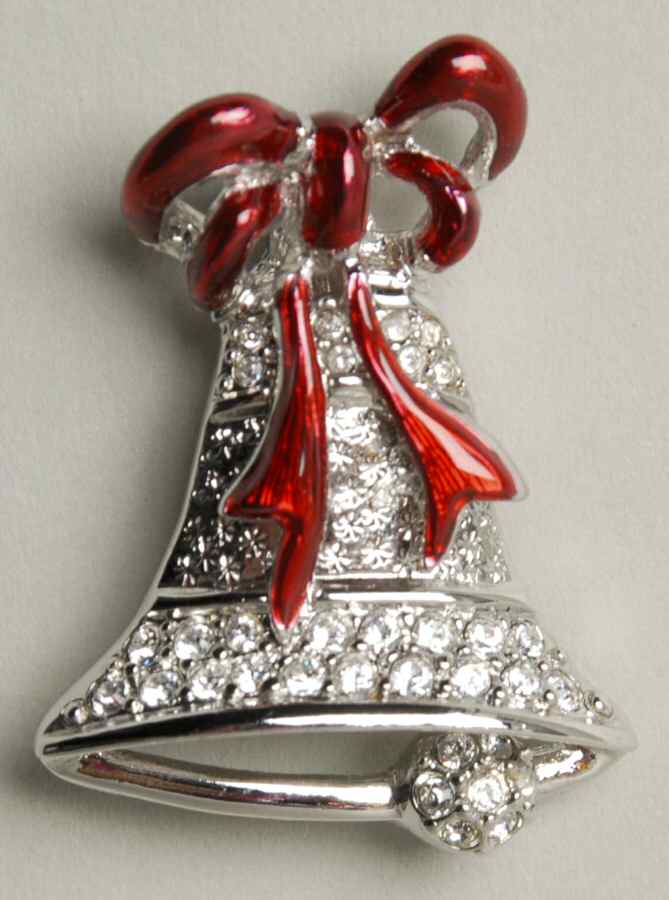 Christmas Brooches Holiday Bell - Boxed by Swarovski-1