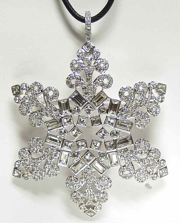 Rockerfeller Center Collection Snowflake Pendant / Brooch - No Box by Swarovski-1