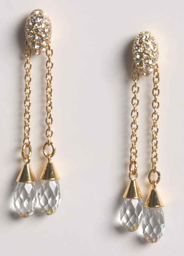 Earrings Dew Drop Earrings - No Box by Swarovski-1