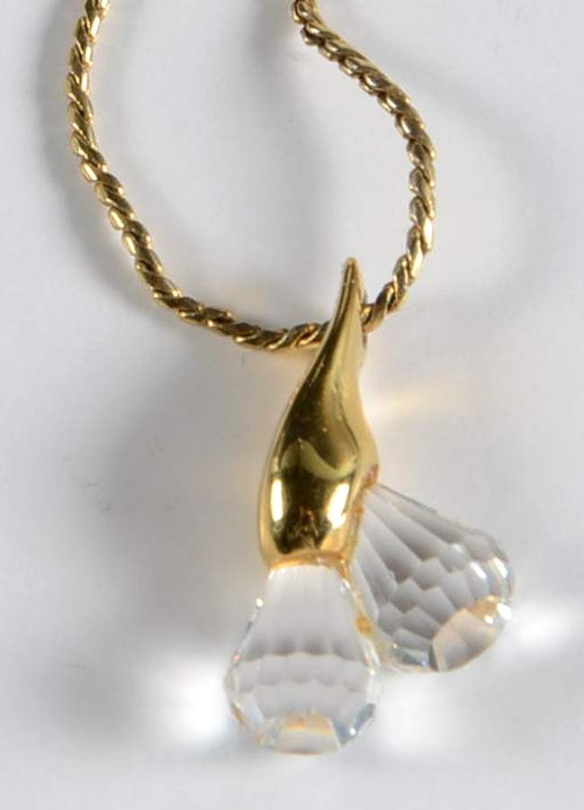 Pendants & Necklaces Double Pear Shape Crystal Necklace - No Box by Swarovski-1