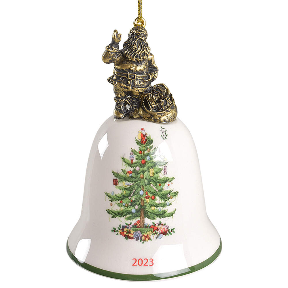 Annual Bell Ornament American Santa - Boxed by Spode-1