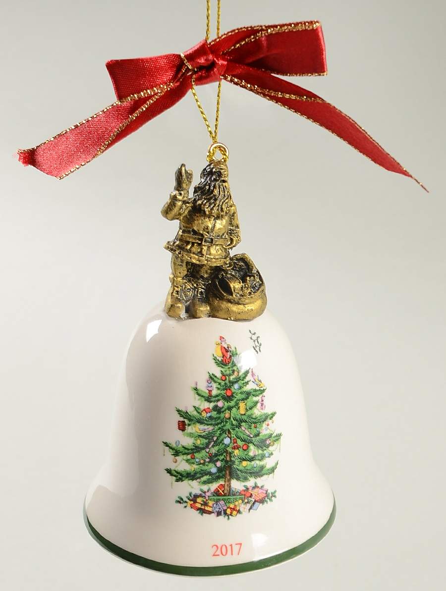 Annual Bell Ornament American Santa - No Box by Spode-1