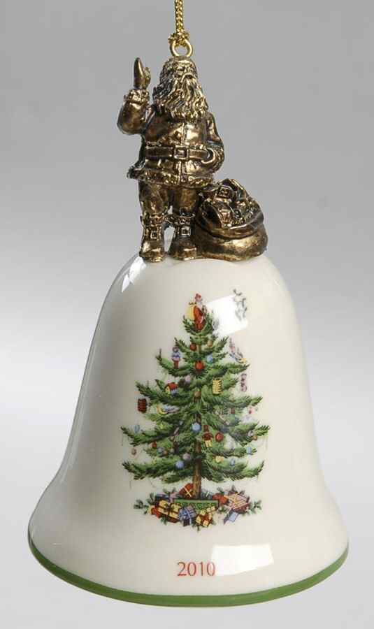 Annual Bell Ornament American Santa - Boxed by Spode-1