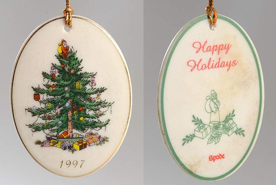 Annual Christmas Tree Ornament 1997-Gold Trim - Boxed by Spode-1