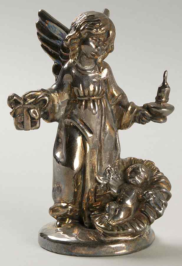 Sam Philipe Figurines Angel W/ Candle & Baby Jesus - No Box by Sam Philipe Gallery-1