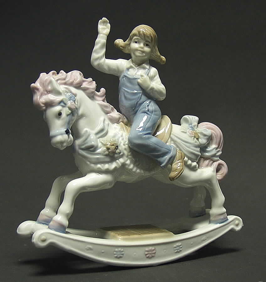 Paul Sebastian Figurines Girl On Rocking Horse - No Box by Paul Sebastian-1