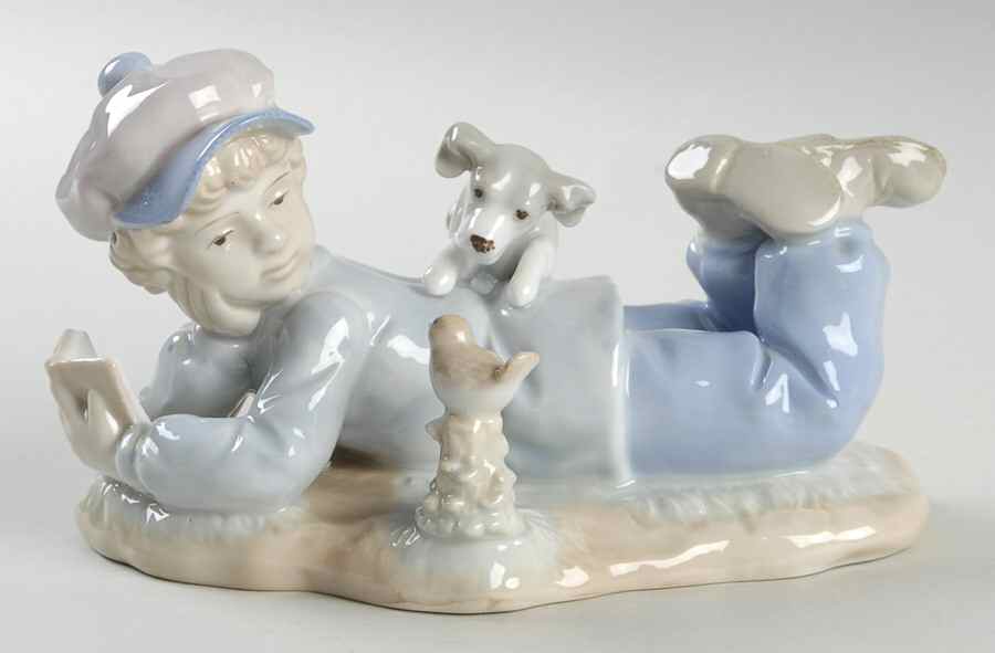 Paul Sebastian Figurines Boy With Puppy - No Box by Paul Sebastian-1