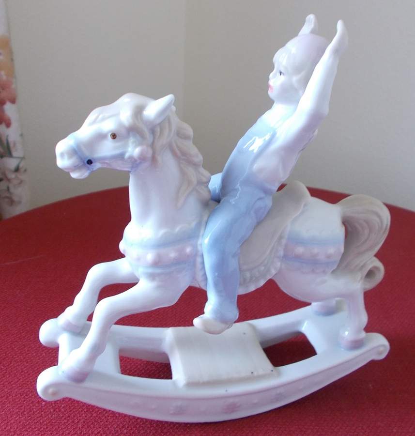 Paul Sebastian Figurines Girl On Rocking Horse - No Box by Paul Sebastian-1