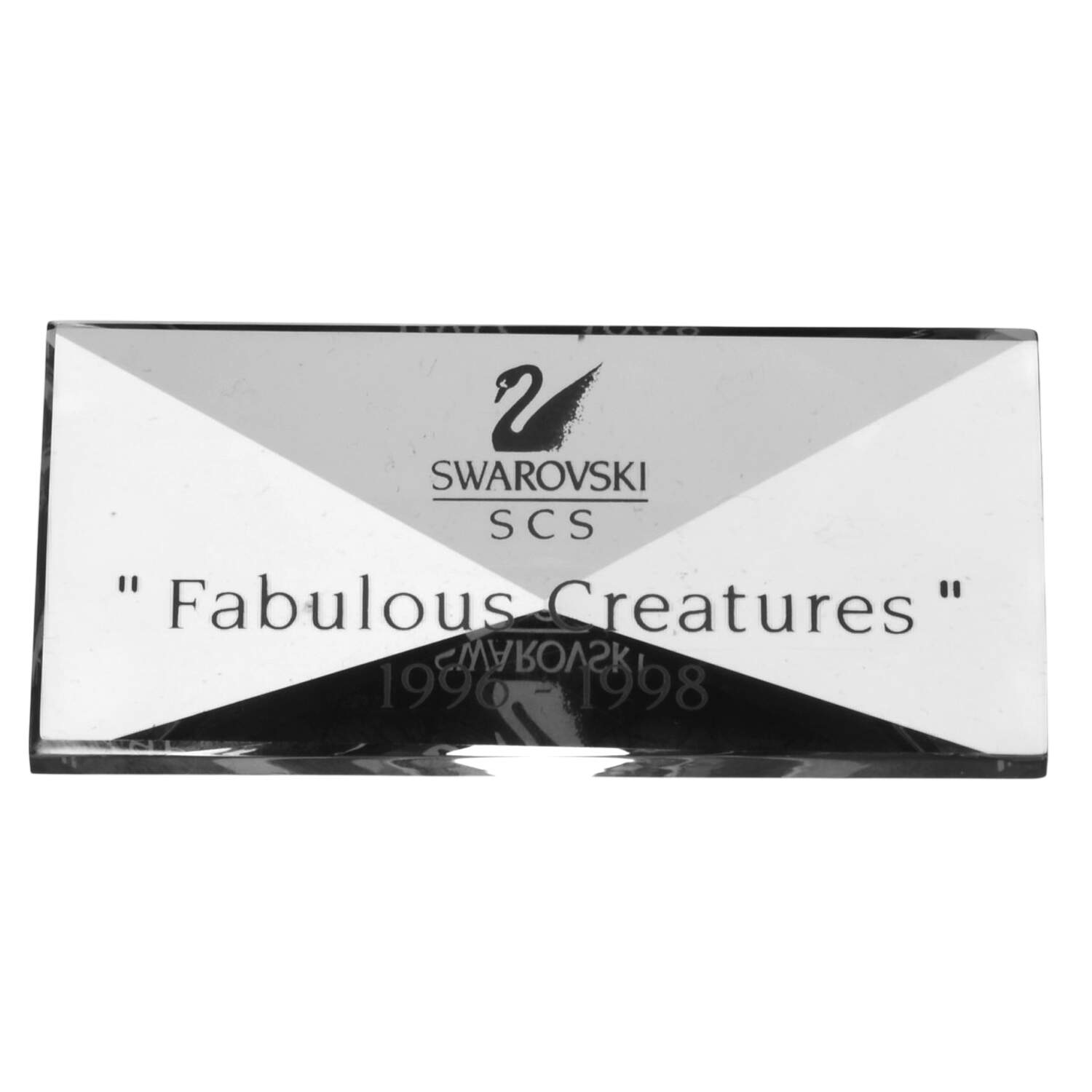 Collector Society Display Accessories Fabulous Creatures 1996-1998 Plaque - Boxed by Swarovski-1