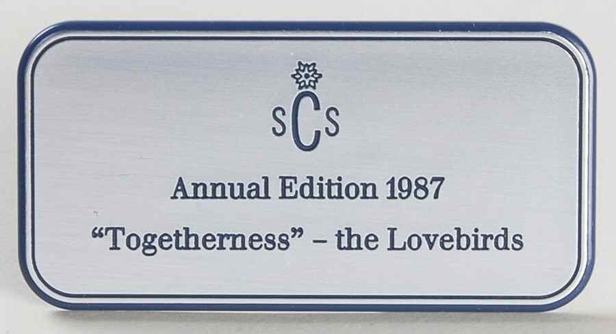 Collector Society Display Accessories Togetherness-Lovebirds Plaque - With Box by Swarovski-1