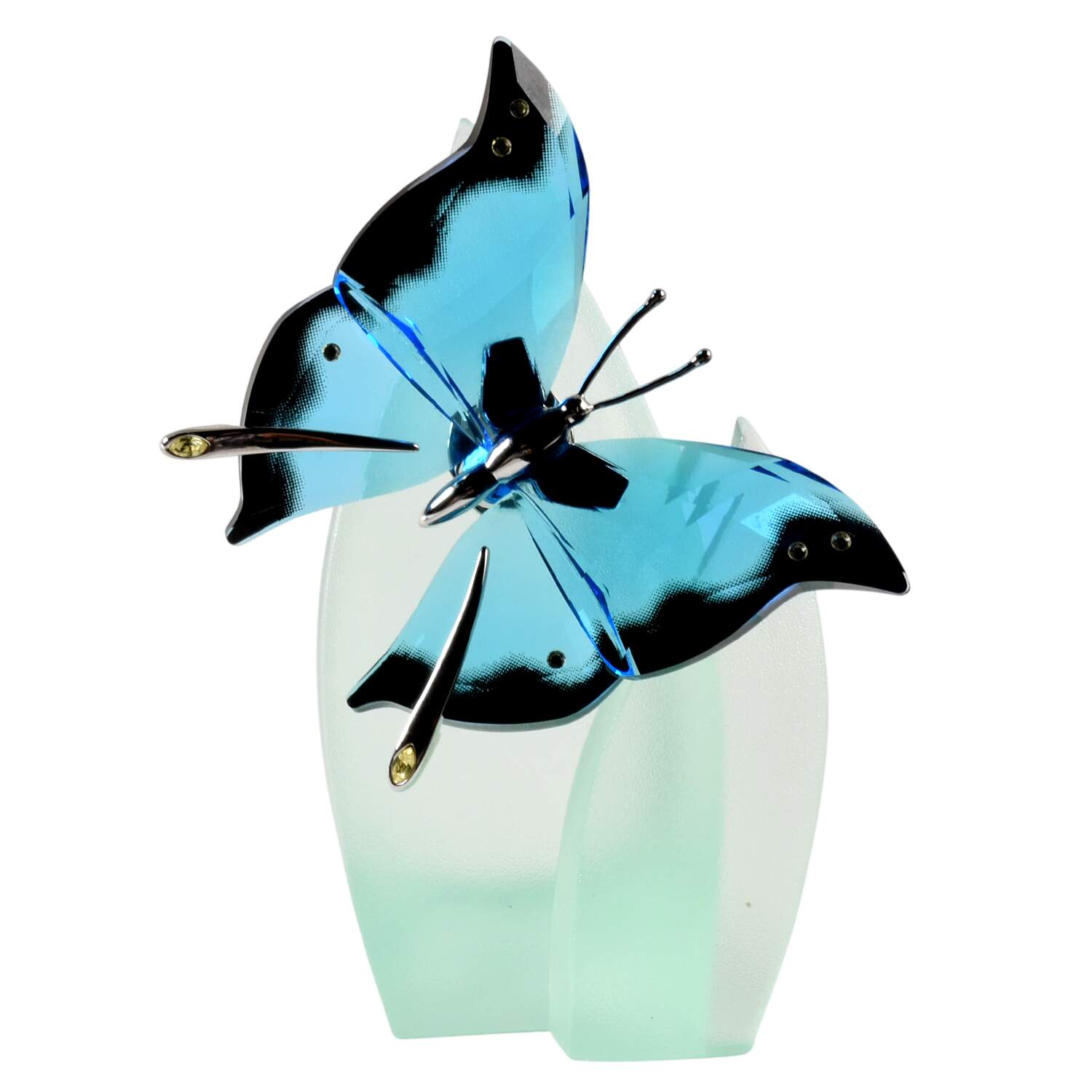 Insects & Butterflies-Crystal Paradise Ambur-Blue Turquoise-With Stand - No Box by Swarovski-1
