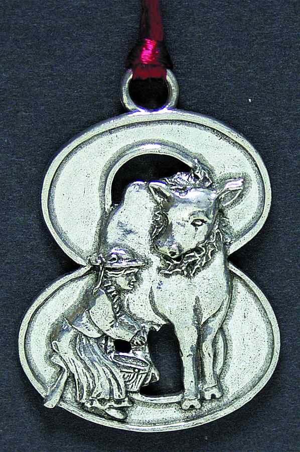 Twelve Days of Christmas Eight Maids A Milking - No Box by Seagull Pewter-1