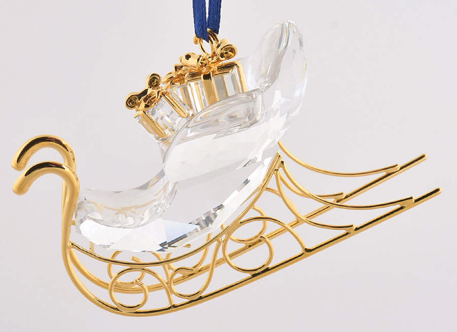 Swarovski Ornaments Sleigh-Gold - Boxed by Swarovski-1