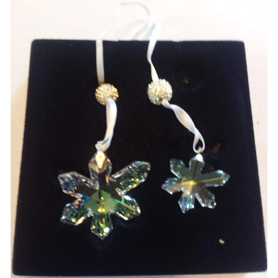 Swarovski Ornaments Ice Flowers-Set Of 2 - No Box by Swarovski-1