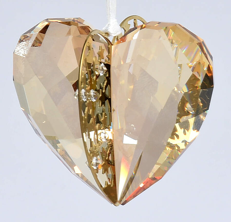 Swarovski Ornaments Golden Shadow-3d Heart - Boxed by Swarovski-1