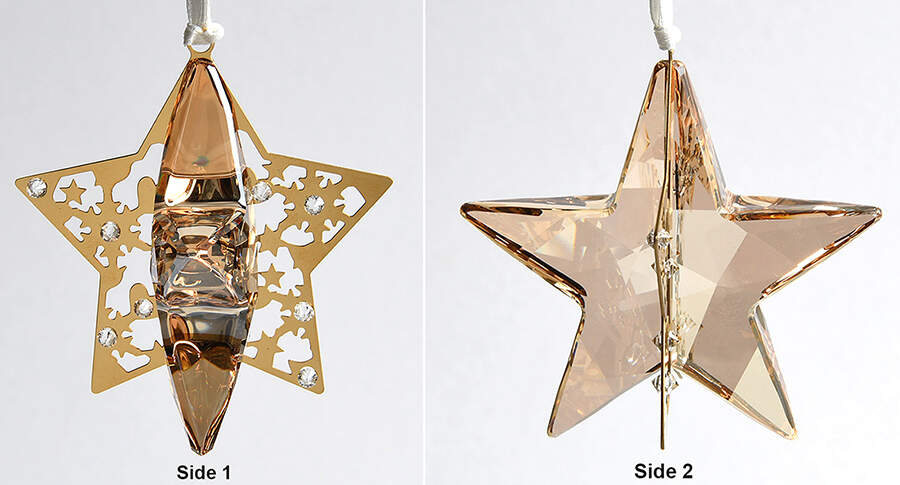 Swarovski Ornaments Golden Shadow Star-3d - Boxed by Swarovski-1