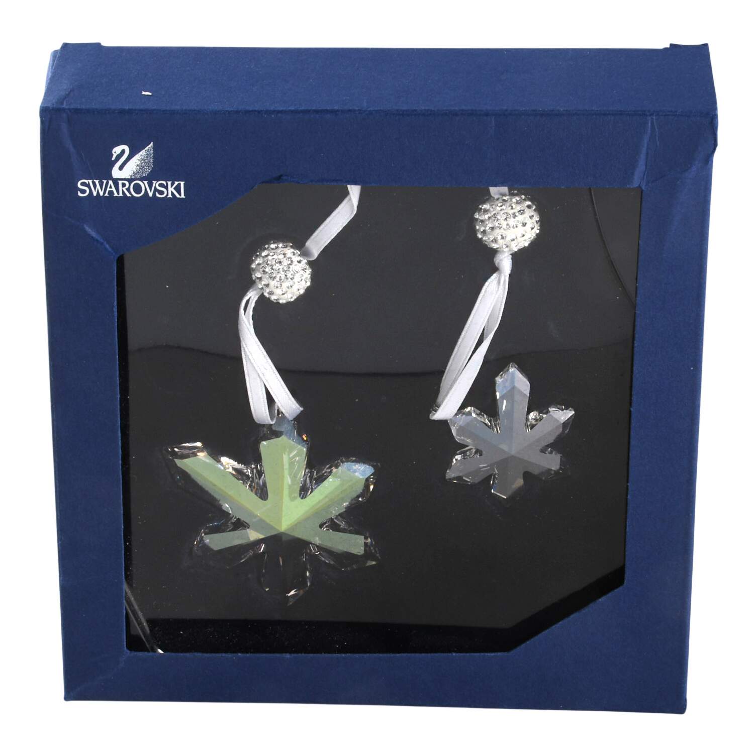 Swarovski Ornaments Ice Flowers-Set Of 2 - Boxed by Swarovski-1