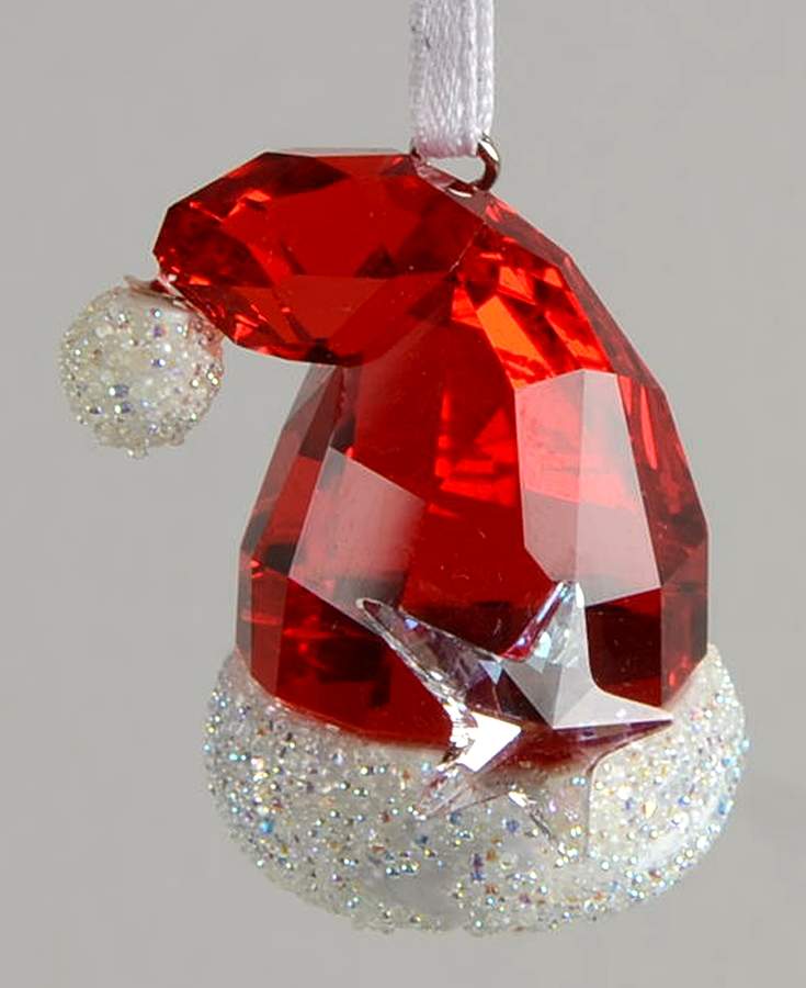 Swarovski Ornaments Santa's Hat - With Box by Swarovski-1